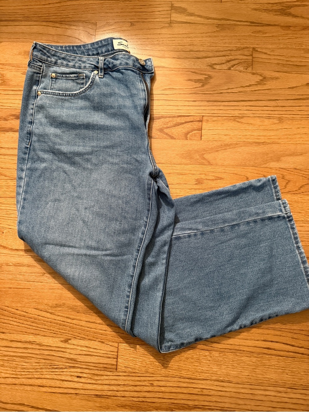 Seven7 Women's Straight Jeans in Light Blue Denim